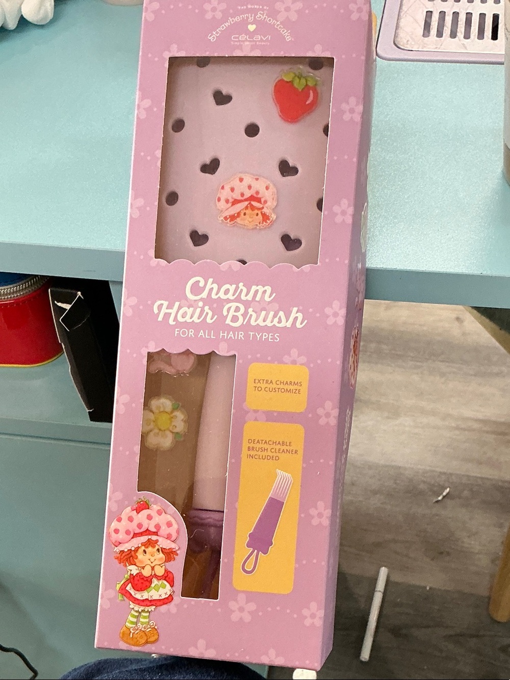Charm Hair Brush for Kids - Pink